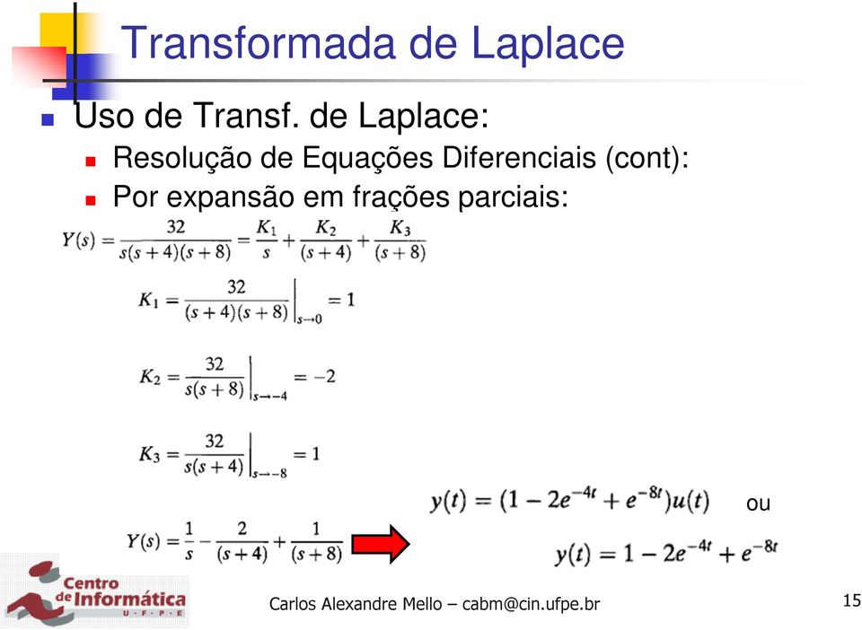 de Laplace: Resolução de Equações