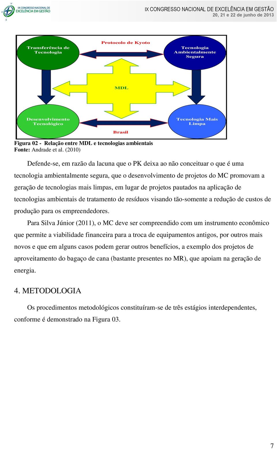 (2010) Defende-se, em razão da lacuna que o PK deixa ao não conceituar o que é uma tecnologia ambientalmente segura, que o desenvolvimento de projetos do MC promovam a geração de tecnologias mais