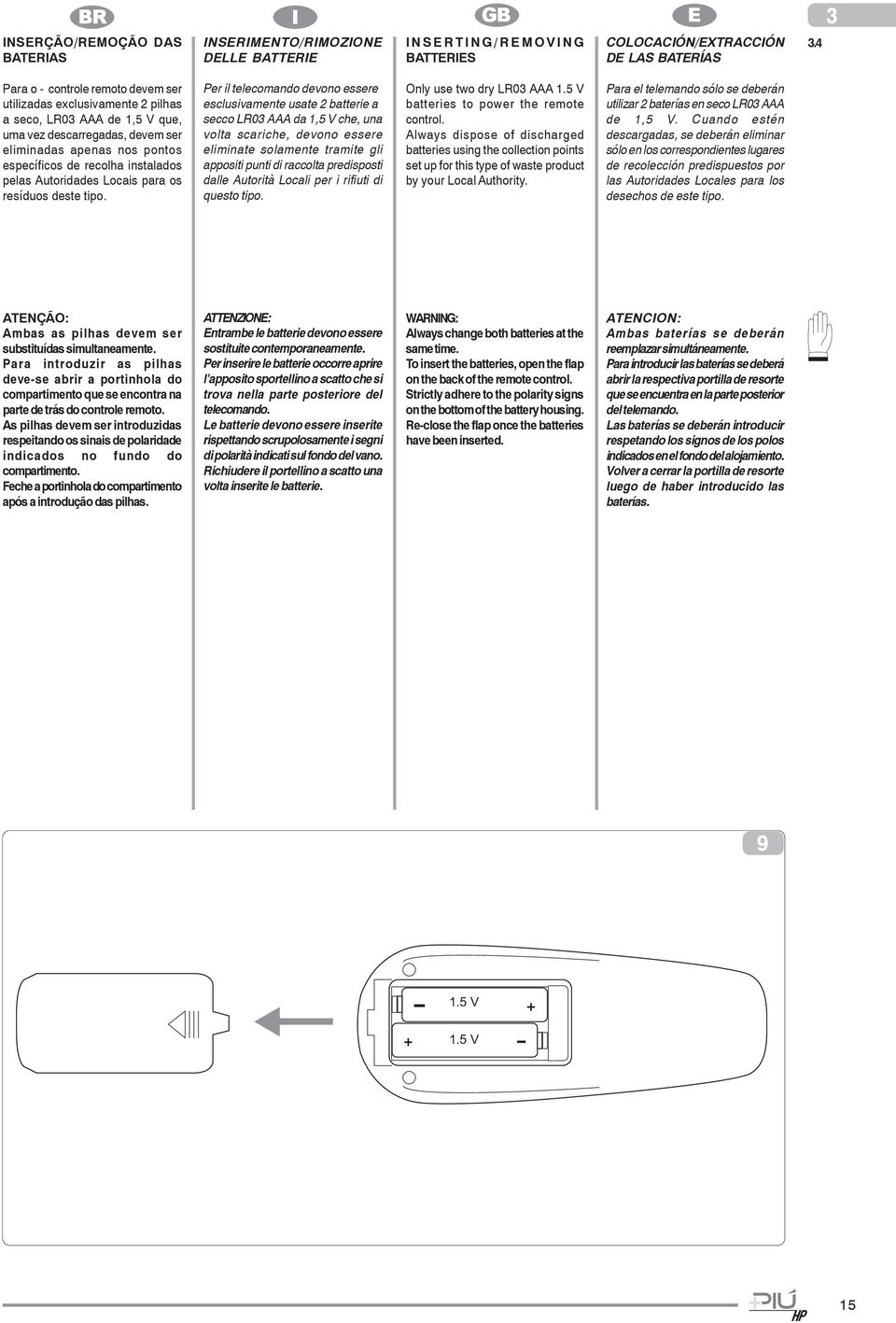 instalados pelas Autoridades Locais para os resíduos deste tipo.