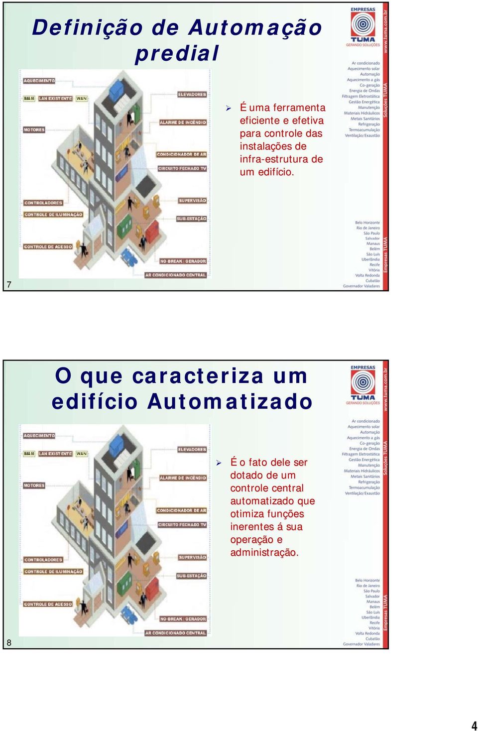 7 O que caracteriza um edifício Automatizado É o fato dele ser dotado de um