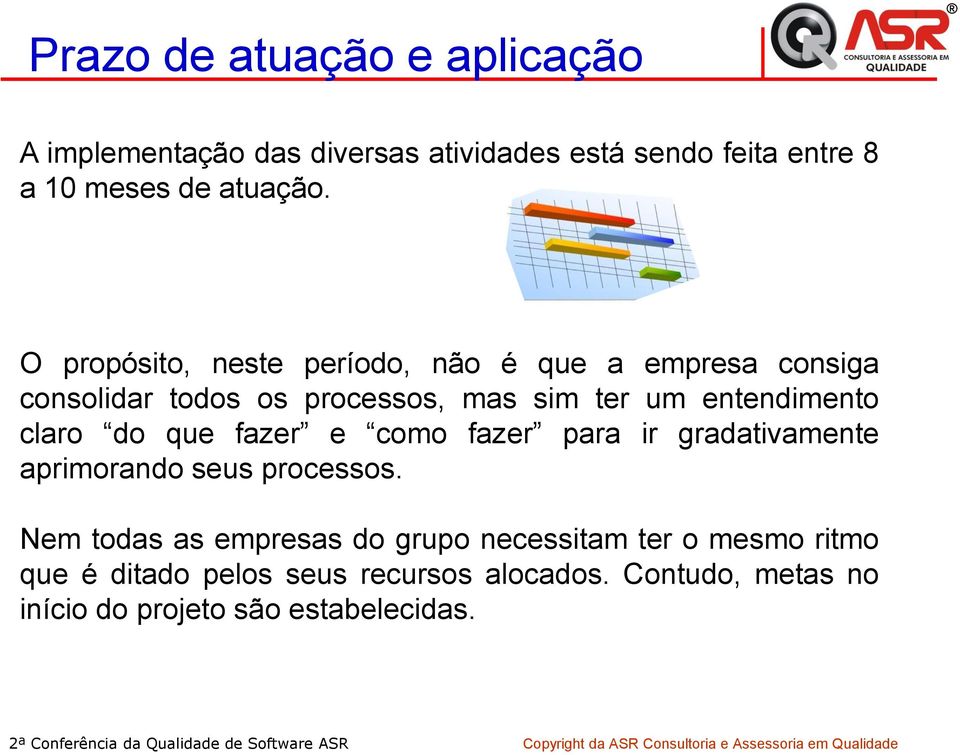 claro do que fazer e como fazer para ir gradativamente aprimorando seus processos.