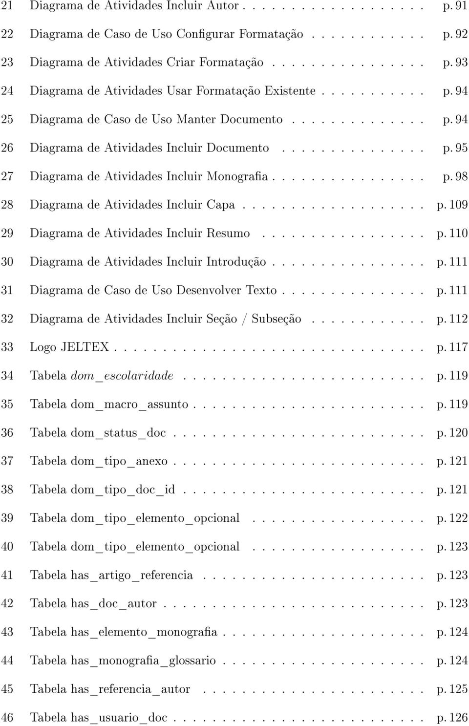 .................. p. 109 29 Diagrama de Atividades Incluir Resumo................. p. 110 30 Diagrama de Atividades Incluir Introdução................ p. 111 31 Diagrama de Caso de Uso Desenvolver Texto.