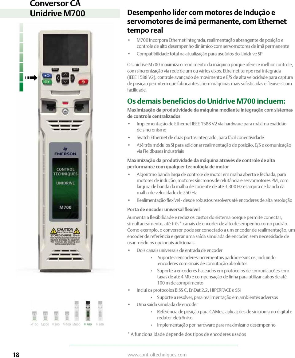 oferece melhor controle, com sincronização via rede de um ou vários eixos.