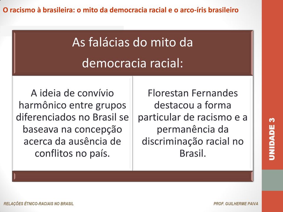 acerca da ausência de conflitos no país.