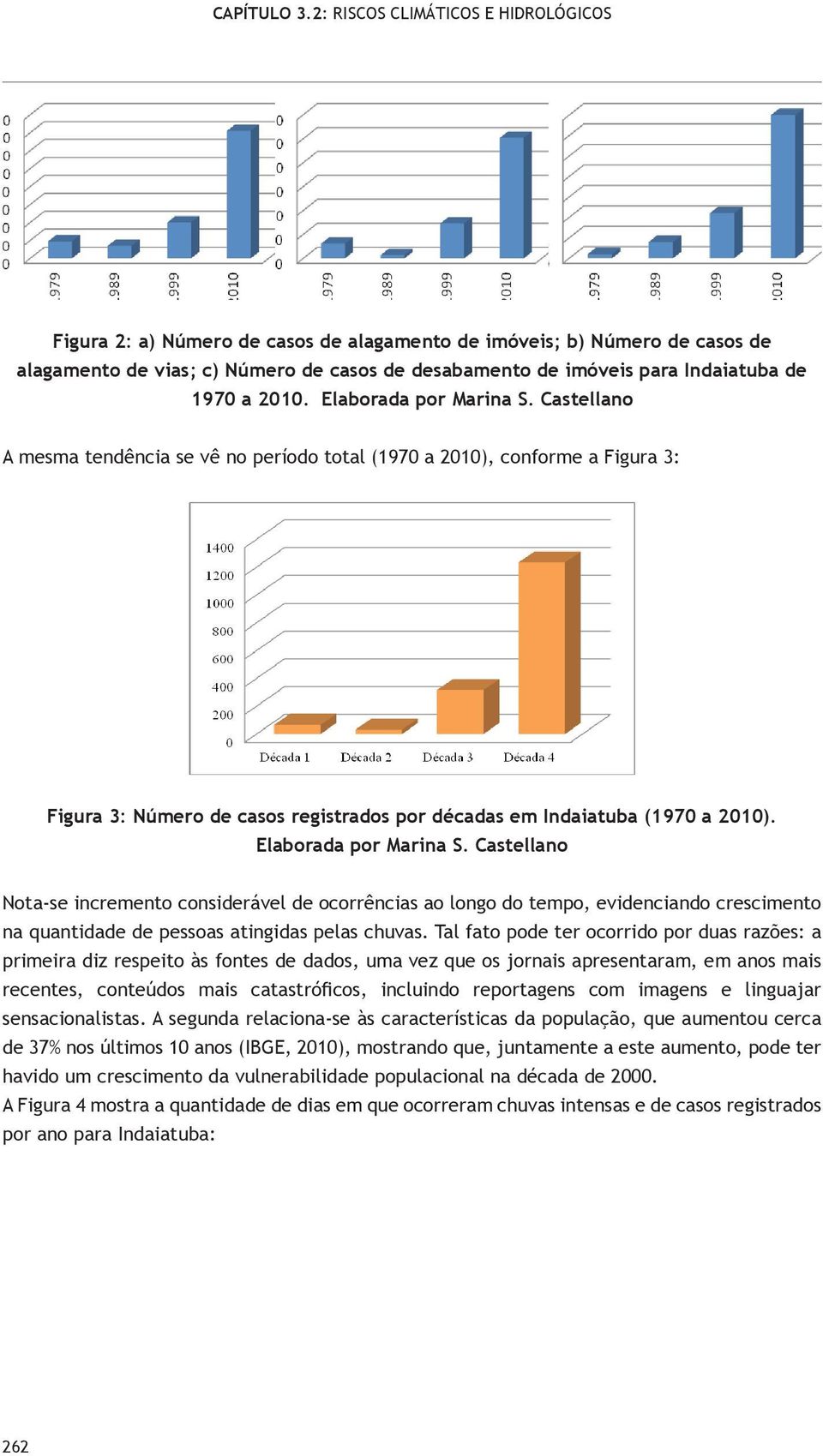 Castellano Nota-se incremento considerável de ocorrências ao longo do tempo, evidenciando crescimento na quantidade de pessoas atingidas pelas chuvas.