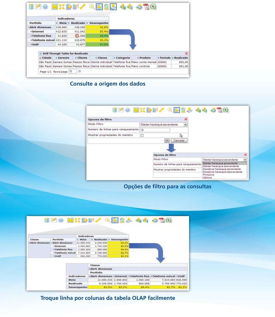 consultas Troque linha por