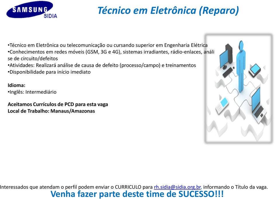 rádio-enlaces, análi se de circuito/defeitos Atividades: Realizará análise de causa de