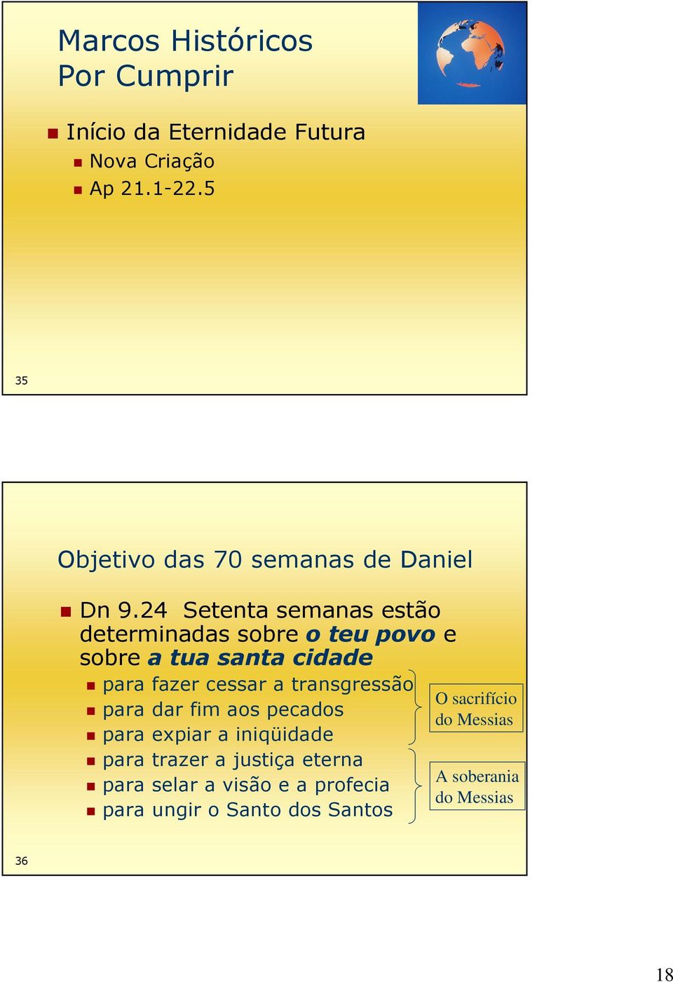 24 Setenta semanas estão determinadas sobre o teu povo e sobre a tua santa cidade para fazer cessar a