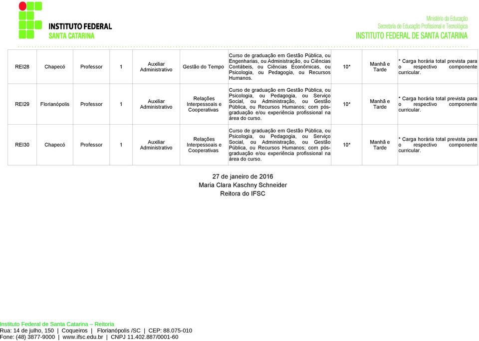 Curso de graduação em Gestão Pública, ou REI29 Florianópolis Professor 1 Psicologia, ou Pedagogia, ou Serviço Relações Auxiliar Social, ou Administração, ou Gestão Interpessoais e Administrativo