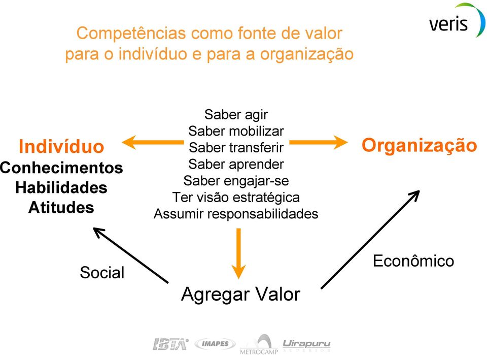 mobilizar Saber transferir Saber aprender Saber engajar-se Ter visão