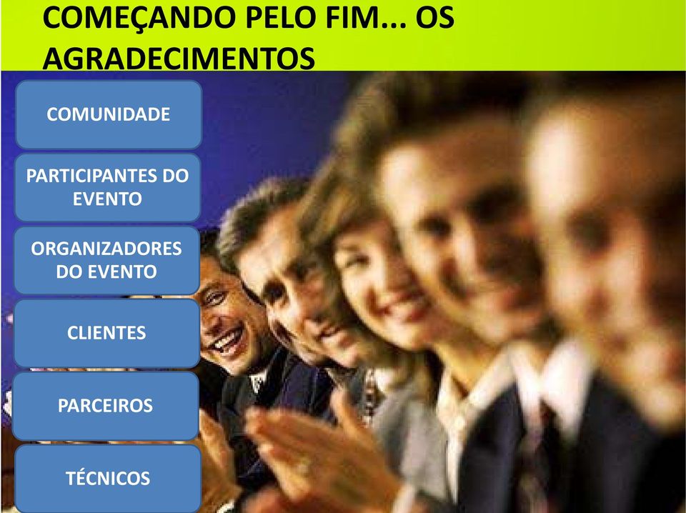 PARTICIPANTES DO EVENTO