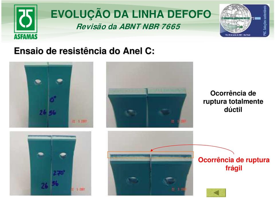 do Anel C: Ocorrência de ruptura