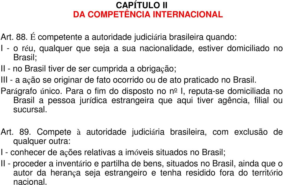 a ação se originar de fato ocorrido ou de ato praticado no Brasil. Parágrafo único.