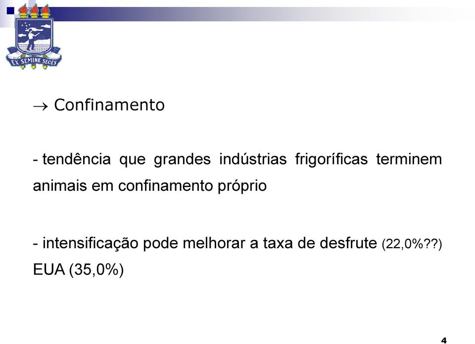 confinamento próprio - intensificação pode