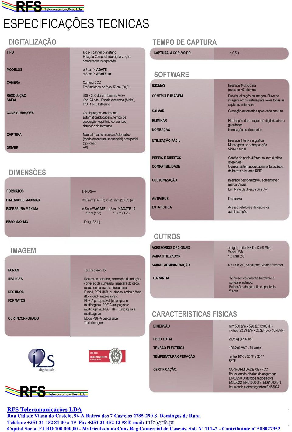 Dithering SOFTWARE IDIOMAS CONTROLE IMAGEM Interface Multidioma (mais de 40 idiomas) Pré-visualização da imagem Fluxo de imagem em miniatura para rever todas as capturas anteriores CONFIGURAÇÕES