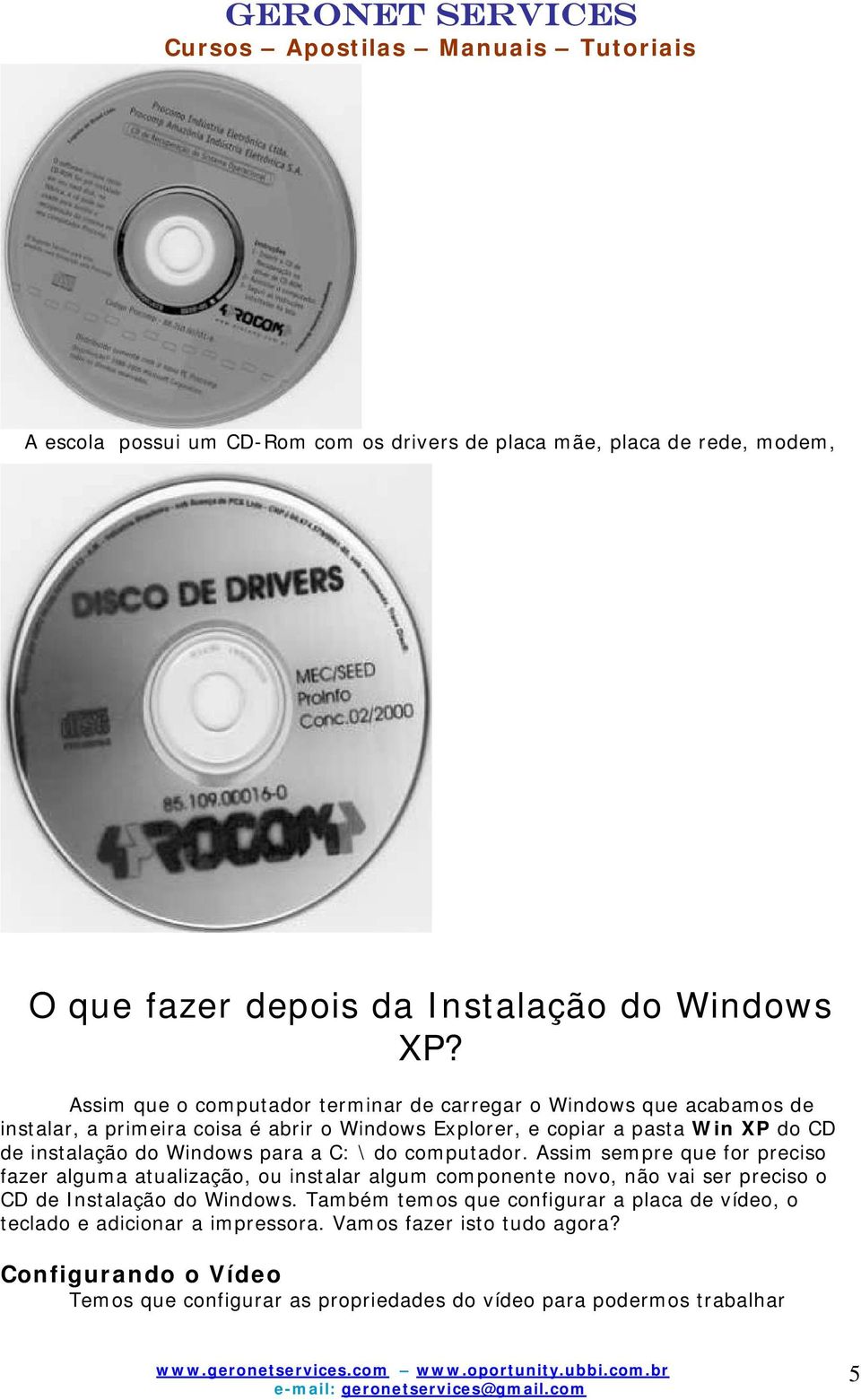 do Windows para a C: \ do computador.