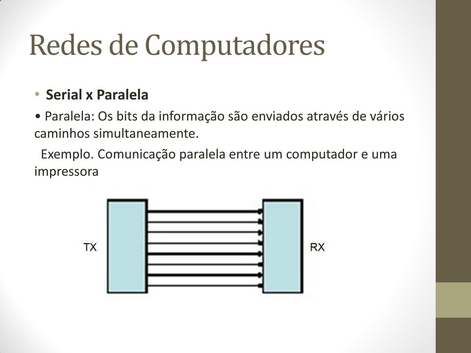 caminhos simultaneamente. Exemplo.