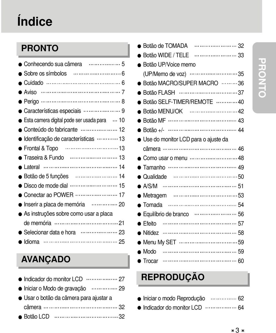 placa de memória 21 Selecionar data e hora 23 Idioma 25 AVANÇADO Botão de TOMADA 32 Botão WIDE / TELE 33 Botão UP/Voice memo (UP/Memo de voz) 35 Botão MACRO/SUPER MACRO 36 Botão FLASH 37 Botão