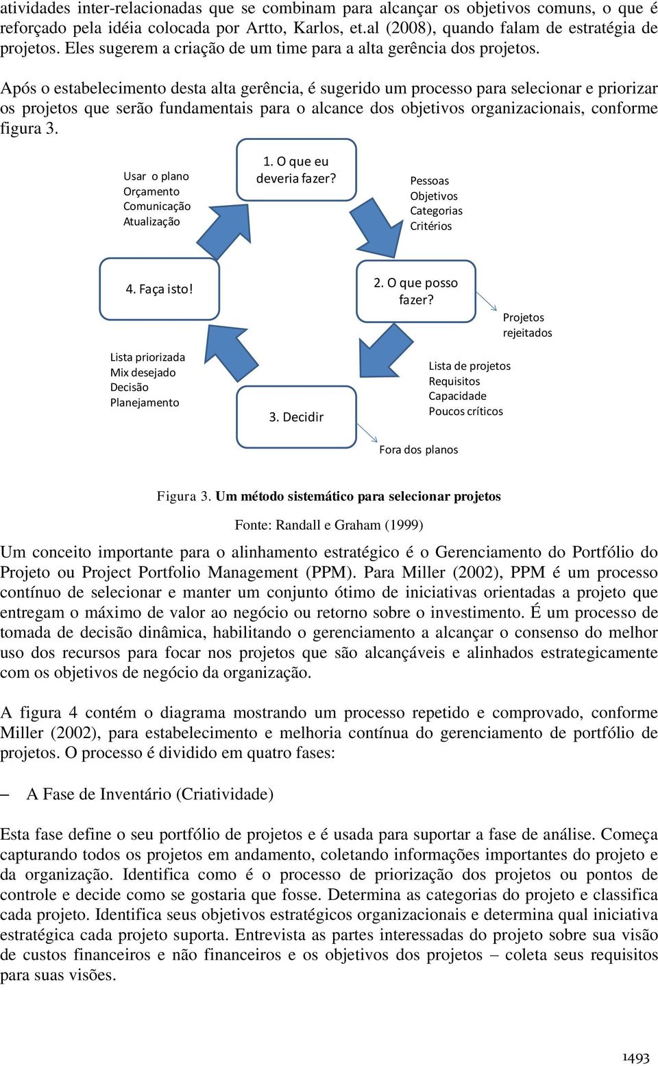 Após o estabelecimento desta alta gerência, é sugerido um processo para selecionar e priorizar os que serão fundamentais para o alcance dos objetivos organizacionais, conforme figura 3.