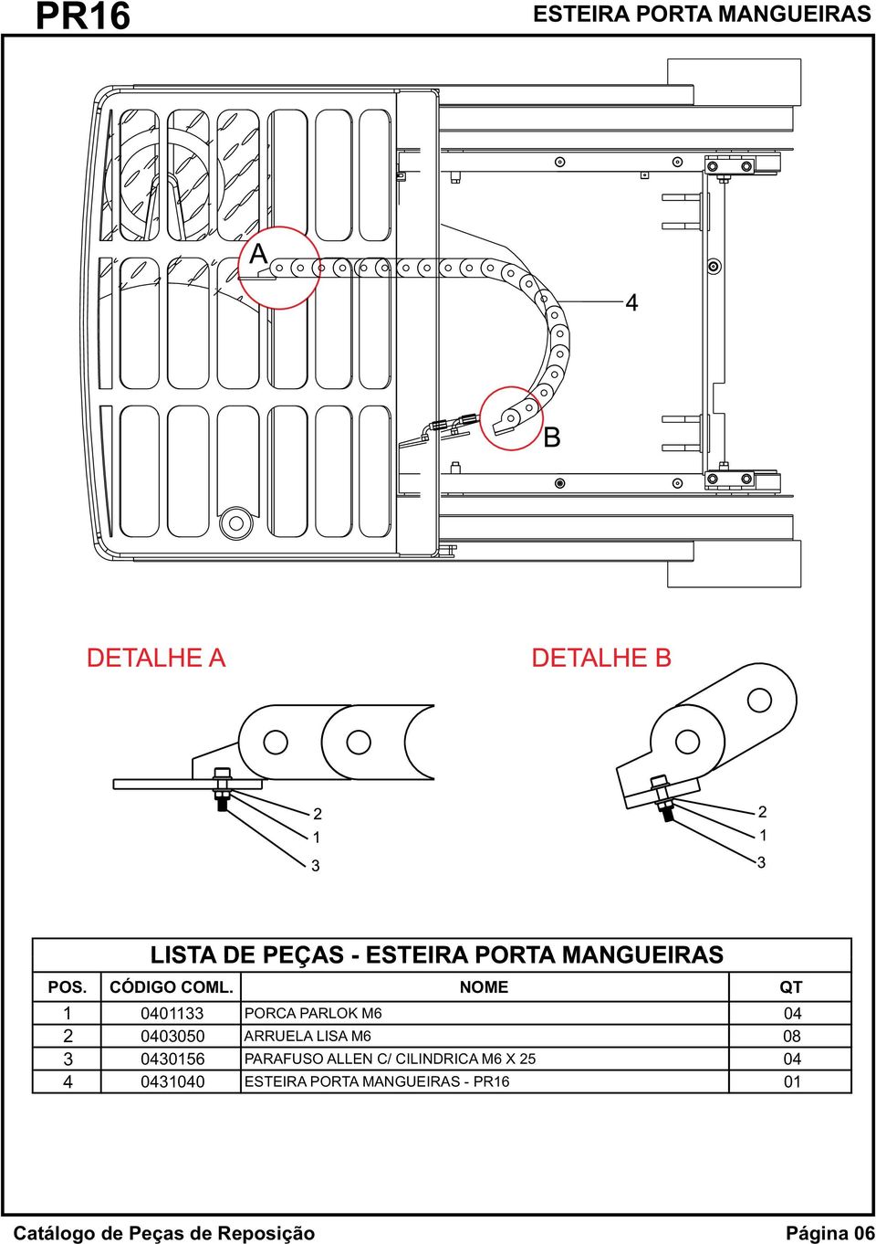 M6 08 3 0430156 PARAFUSO ALLEN C/ CILINDRICA M6 X 25 04 4