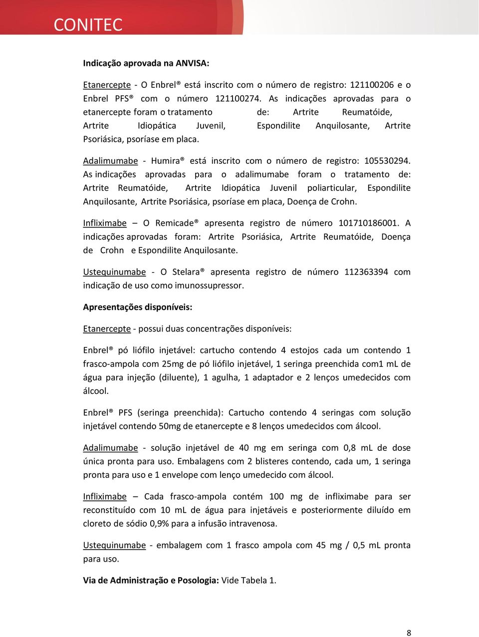 Adalimumabe - Humira está inscrito com o número de registro: 105530294.