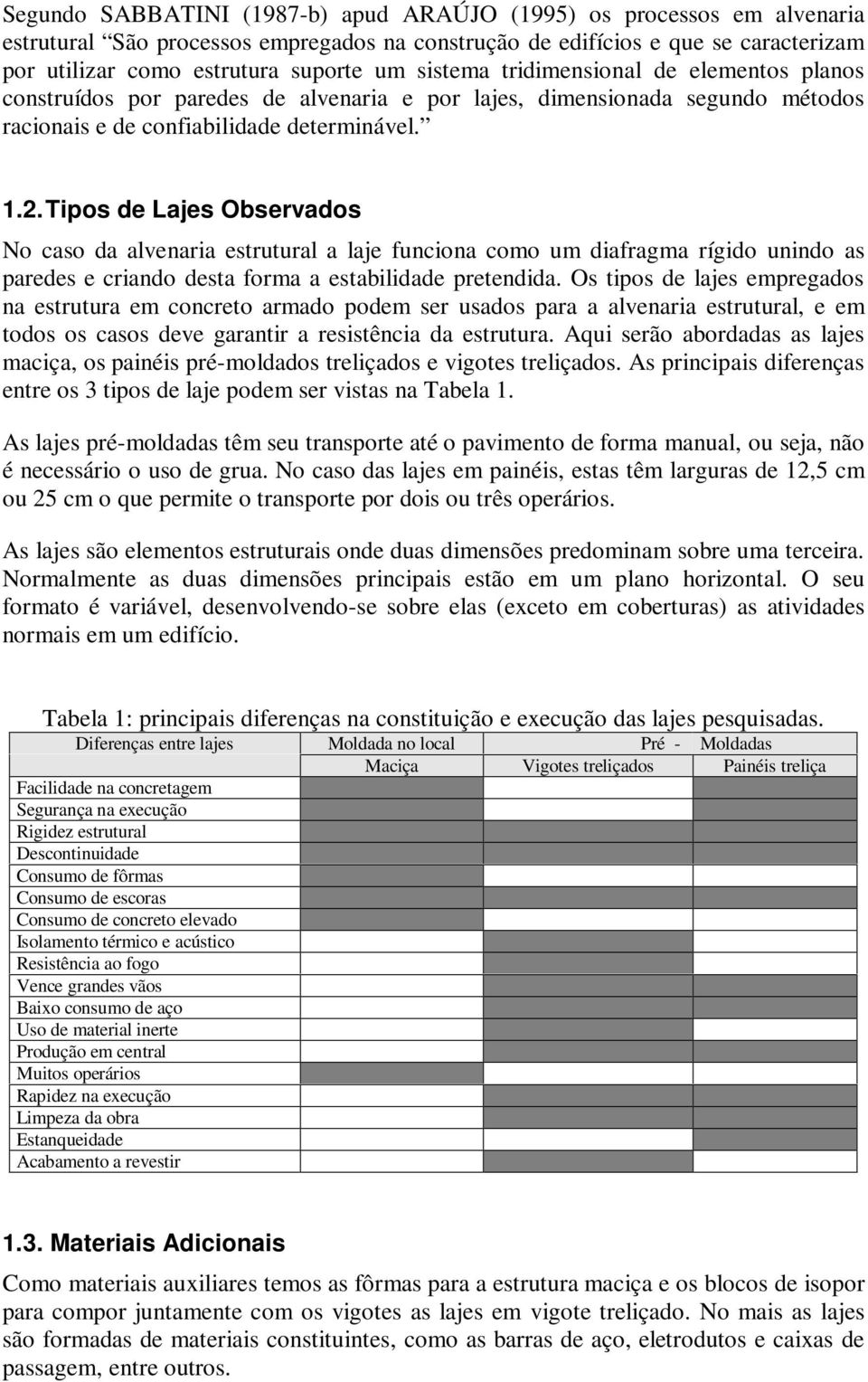 Tipos de Lajes Observados No caso da alvenaria estrutural a laje funciona como um diafragma rígido unindo as paredes e criando desta forma a estabilidade pretendida.