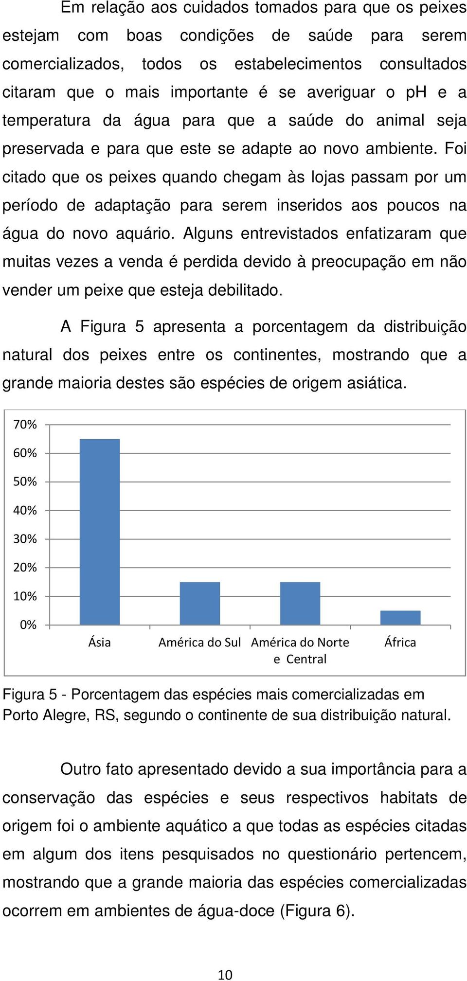 Foi citado que os peixes quando chegam às lojas passam por um período de adaptação para serem inseridos aos poucos na água do novo aquário.