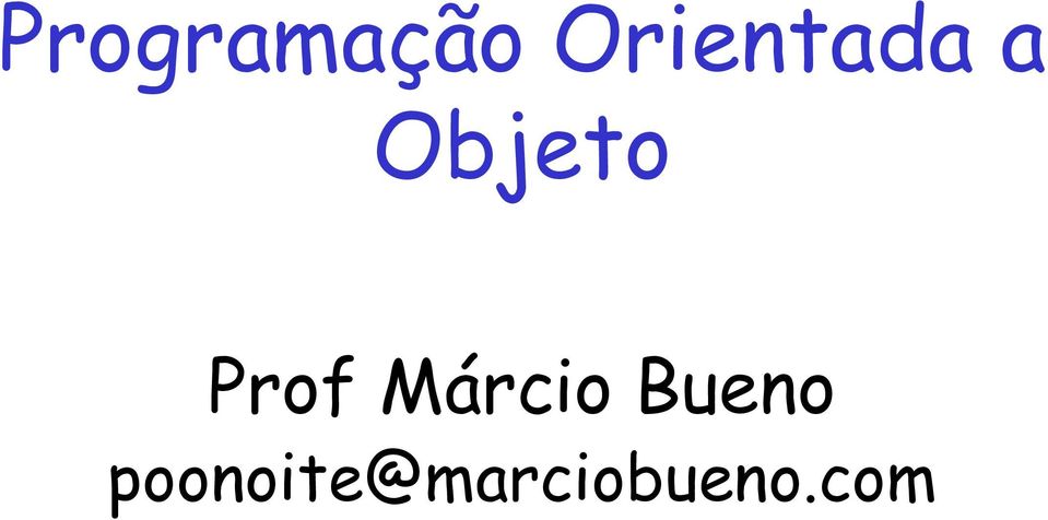 Prof Márcio Bueno