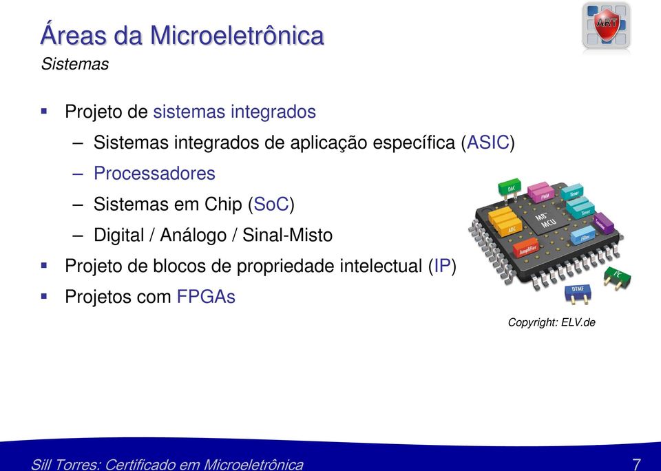 Sistemas em Chip (SoC) Digital / Análogo / Sinal-Misto Projeto de