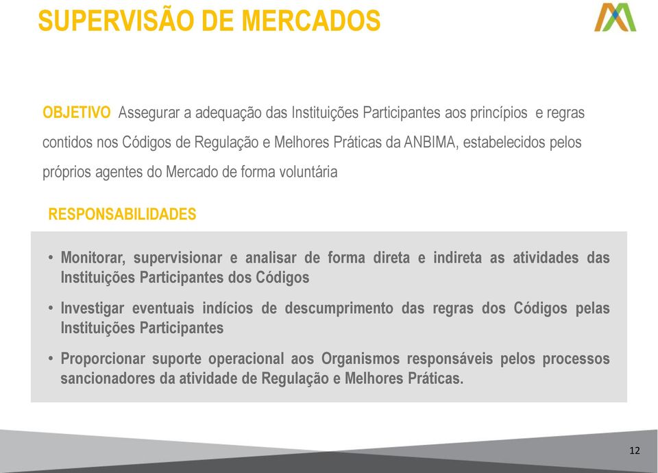 direta e indireta as atividades das Instituições Participantes dos Códigos Investigar eventuais indícios de descumprimento das regras dos Códigos pelas