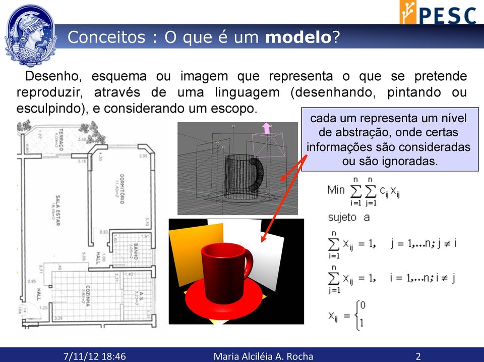 uma linguagem (desenhando, pintando ou esculpindo), e considerando um escopo.