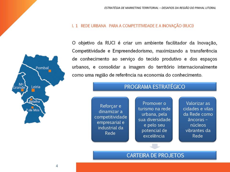 produtivo e dos espaços urbanos, e consolidar a imagem do território internacionalmente como uma região de referência na economia do conhecimento.