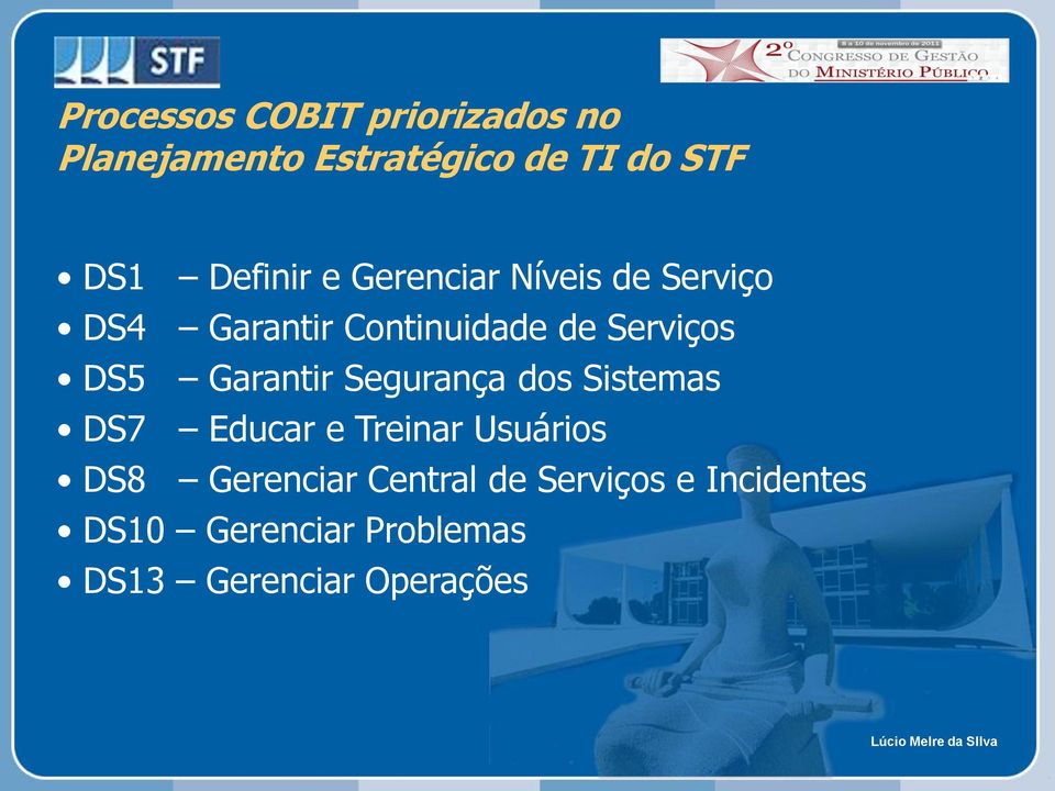 DS5 Garantir Segurança dos Sistemas DS7 Educar e Treinar Usuários DS8