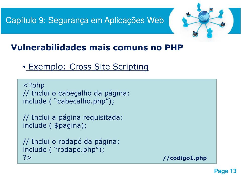 php ); // Inclui a página requisitada: include (