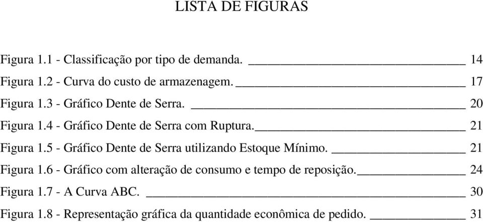 5 - Gráfico Dente de Serra utilizando Estoque Mínimo. 21 Figura 1.