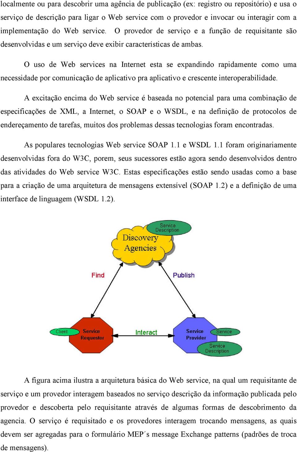 O uso de Web services na Internet esta se expandindo rapidamente como uma necessidade por comunicação de aplicativo pra aplicativo e crescente interoperabilidade.