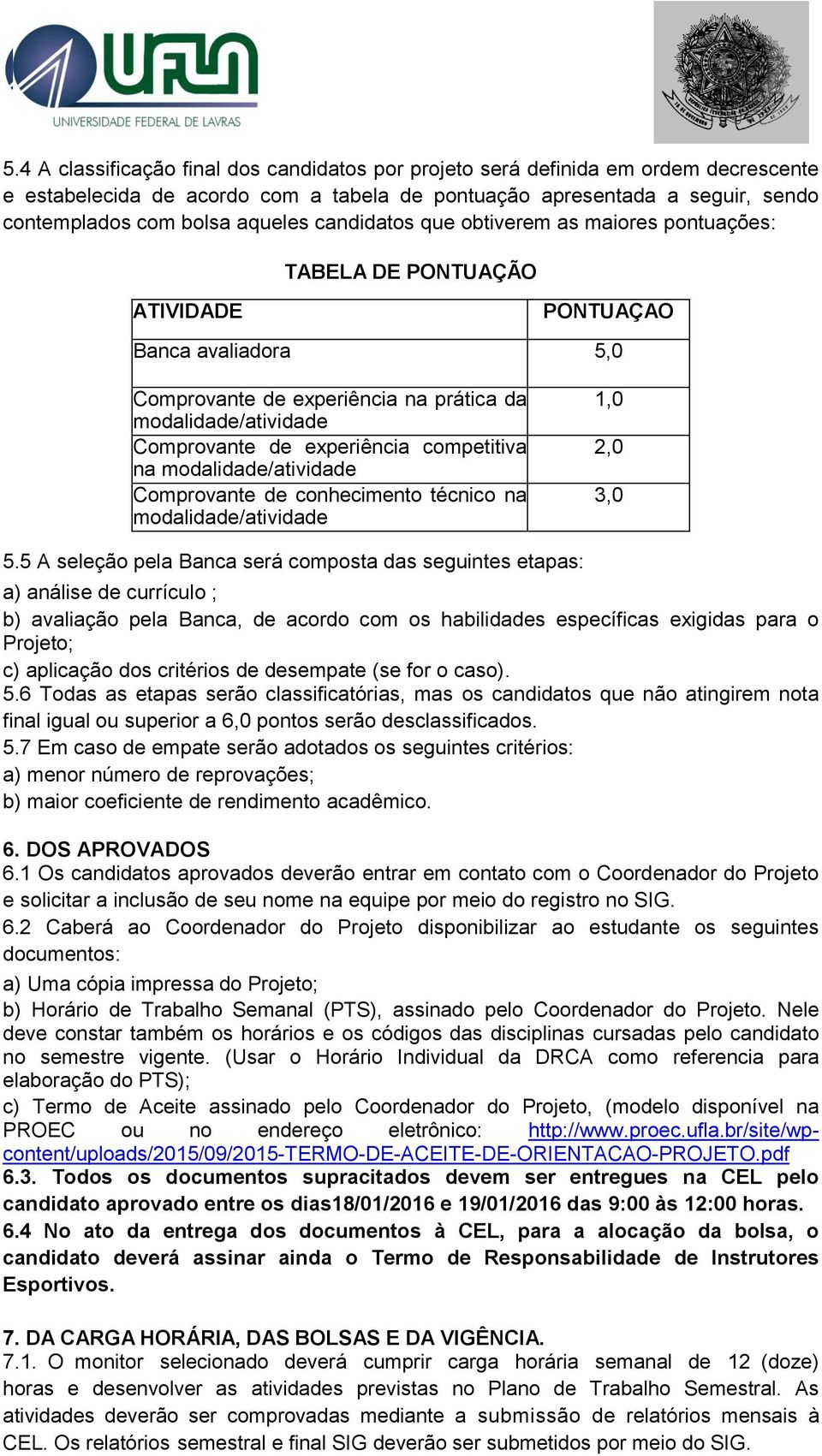 meses na /atividade Comprovante de conhecimento técnico na /atividade,0 2,0 3,0 5.