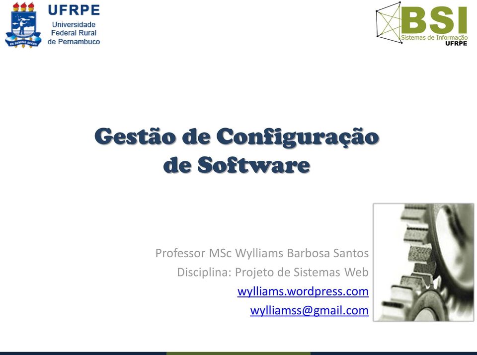 Disciplina: Projeto de Sistemas Web