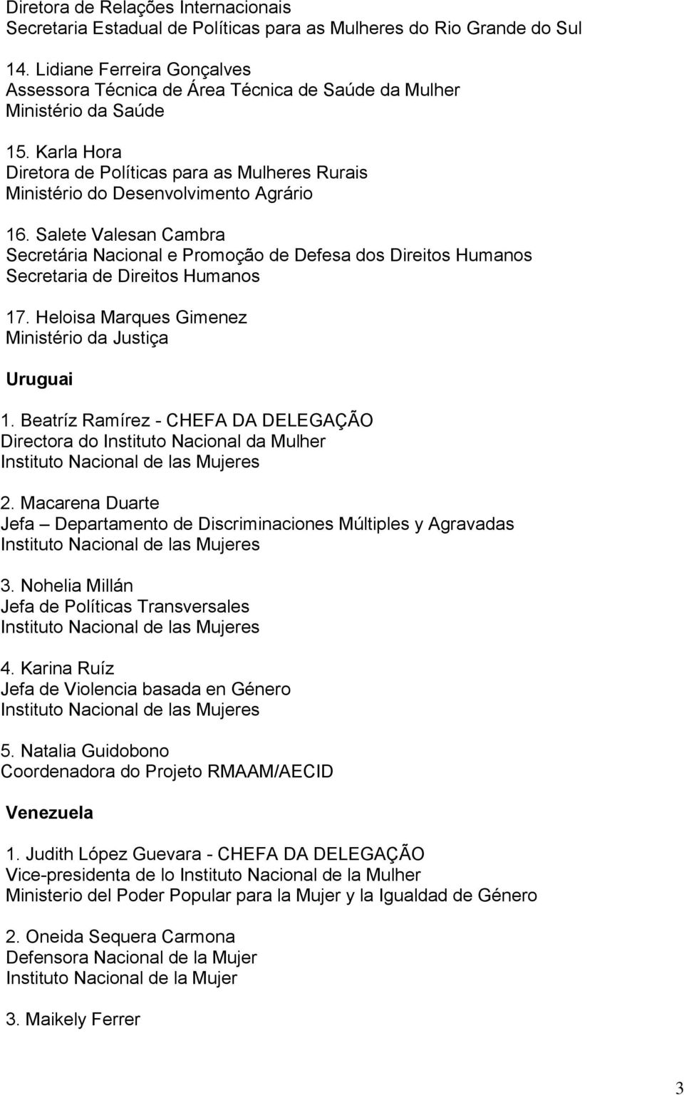 Karla Hora Diretora de Políticas para as Mulheres Rurais Ministério do Desenvolvimento Agrário 16.