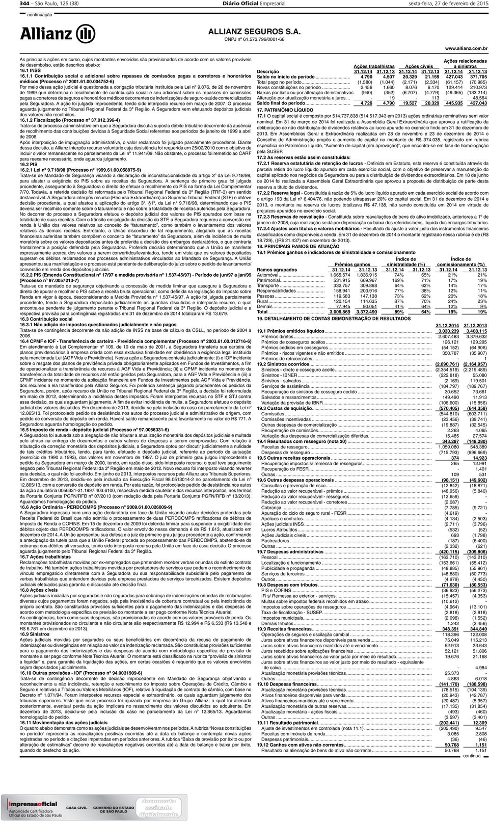 .61.00.004752-6) Por meio dessa ação judicial é questionada a obrigação tributária instituída pela Lei nº 9.