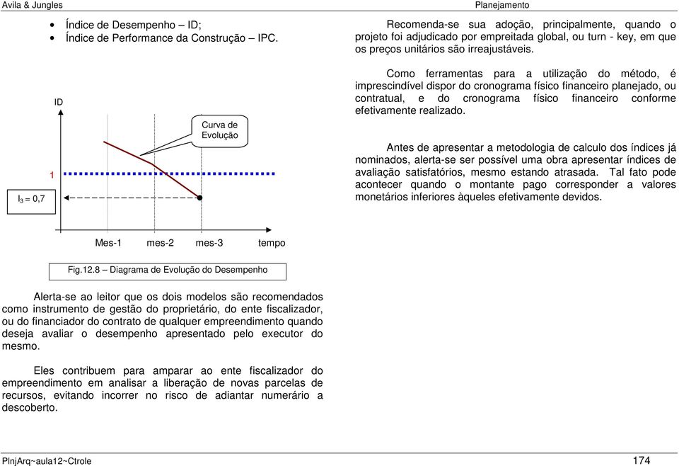 ID Como ferramentas para a utilização do método, é imprescindível dispor do cronograma físico financeiro planejado, ou contratual, e do cronograma físico financeiro conforme efetivamente realizado.