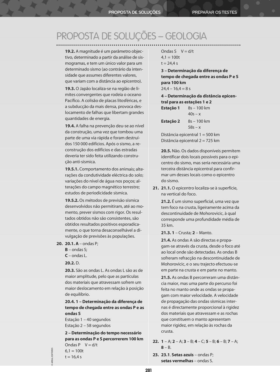 variam com a distância ao epicentro). 19.3. O Japão localiza-se na região de limites convergentes que rodeia o oceano Pacífico.