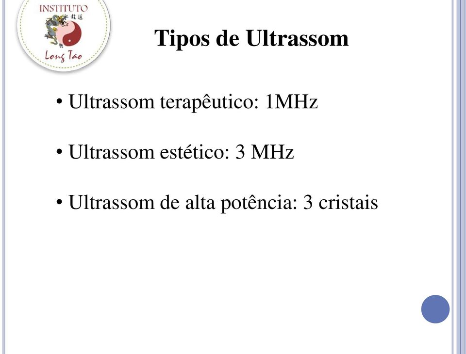 Ultrassom estético: 3 MHz