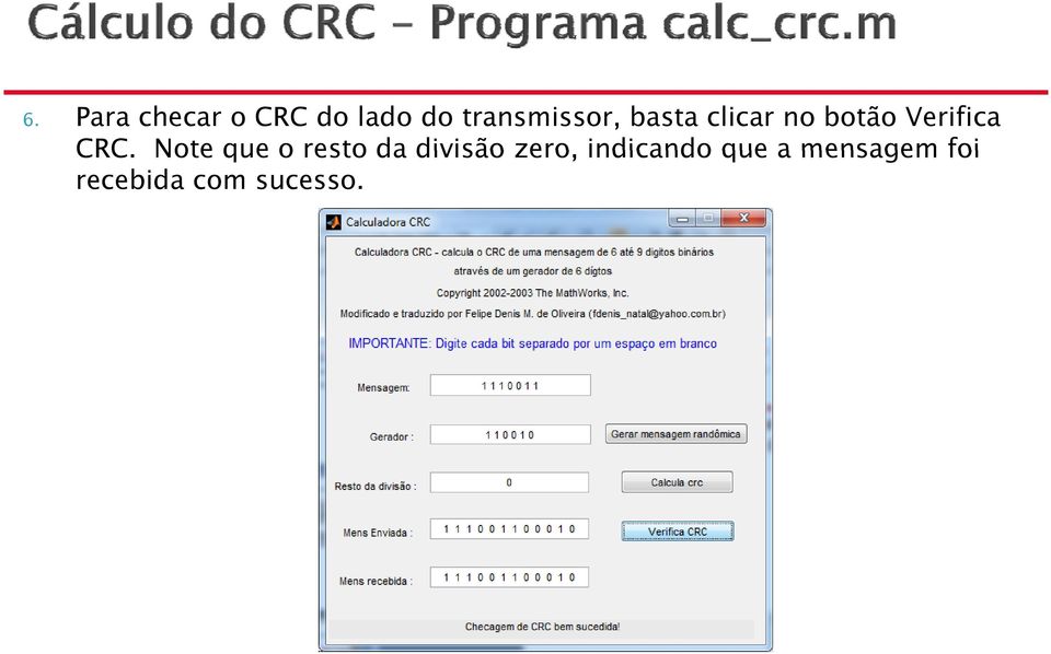 Verifica CRC.