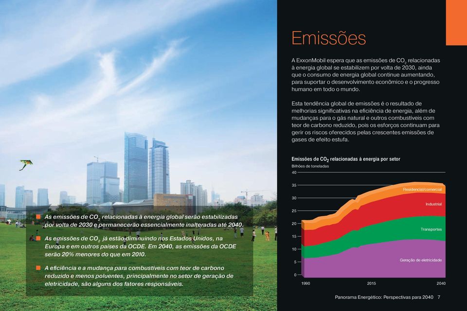 Esta tendência global de emissões é o resultado de melhorias significativas na eficiência de energia, além de mudanças para o gás natural e outros combustíveis com teor de carbono reduzido, pois os