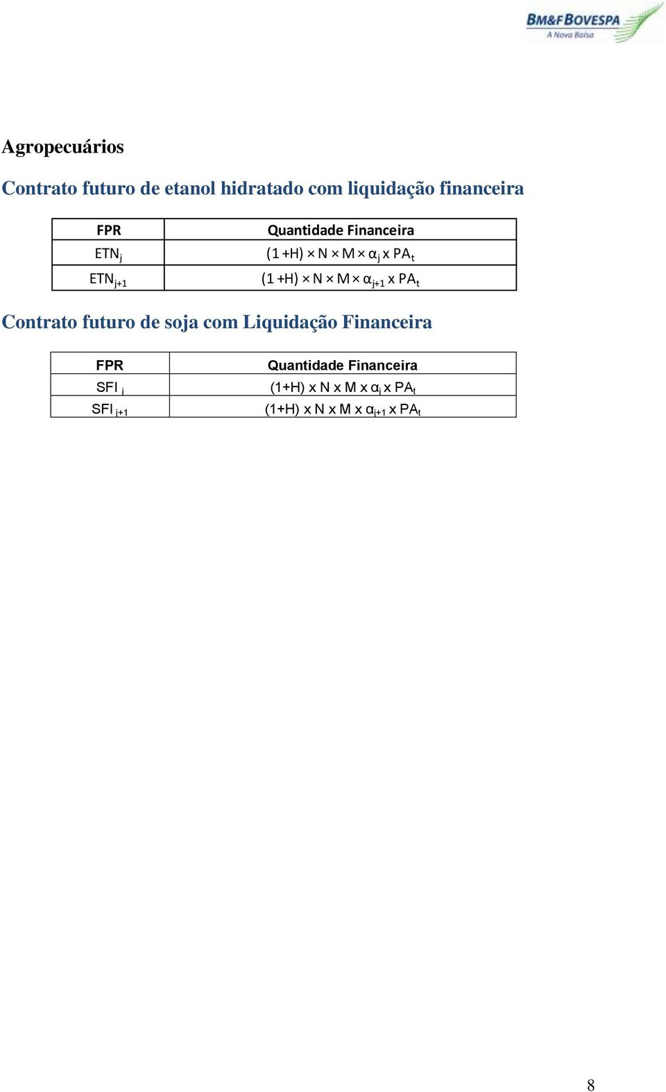 futuro de soja com Liquidação Financeira SFI j SFI