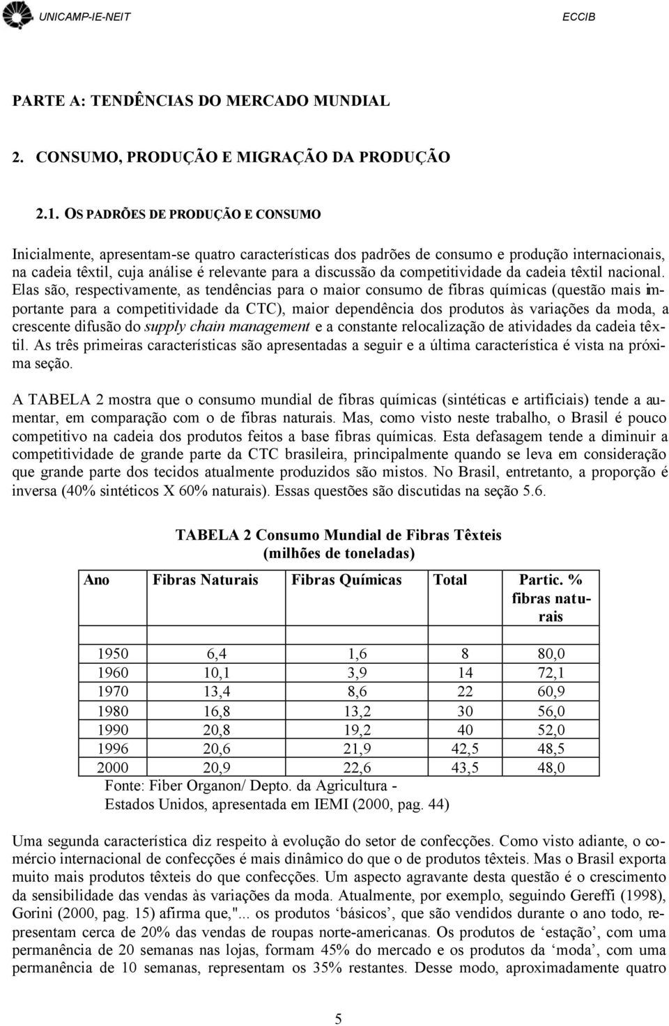 competitividade da cadeia têxtil nacional.