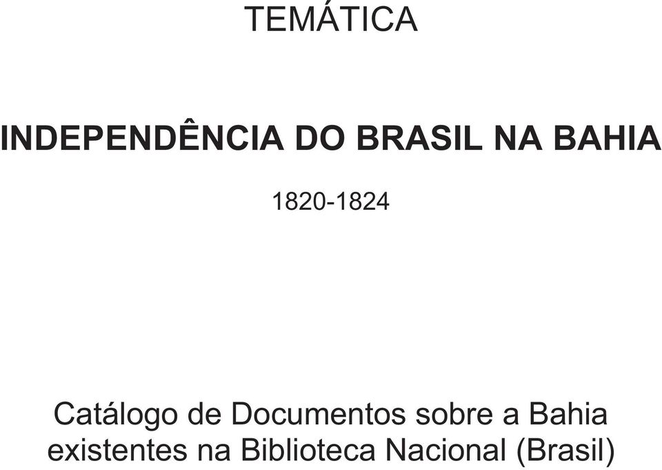 Documentos sobre a Bahia