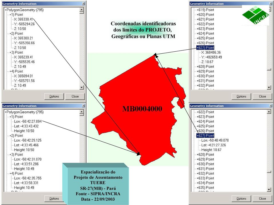 Data - 22/09/2003 Coordenadas