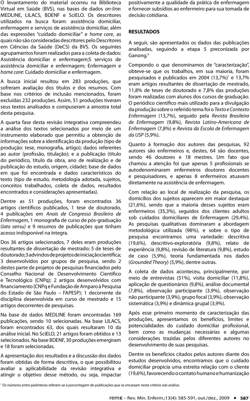 descritores pelo Descritores em Ciências da Saúde (DeCS) da BVS.